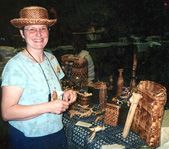 Judy Zugish  shows her fabulous wares at Teacher's Marketplace