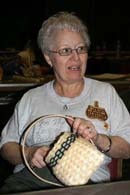 Kay Harriger looks unsure about the outcome of her Lunch Pail
