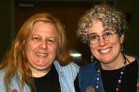 Lynn Hoyt and Pamela Zimmerman without their winning baskets, but just look at those winning smiles
