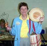 Country Weavers big winner Carole walked off with Jim Kent's raffle Nantucket bread basket and a nice door prize 