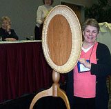 Anne Tolucci is the lucky winner of the beautiful Nantucket table donated by D.E.L.S. to benefit the Janet Adkerson Scholarship Fund.