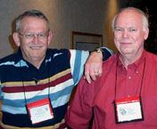 This is what REALLY makes a convention run:  full-time volunteers Leo Roberson and Scott Lovelace